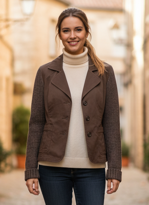 Sundance Mixed-Media Blazer (org$248)