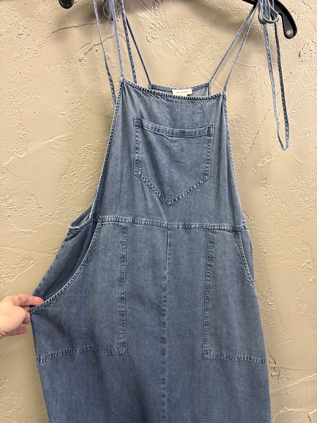 En Creme Denim Look Dress (org$70)