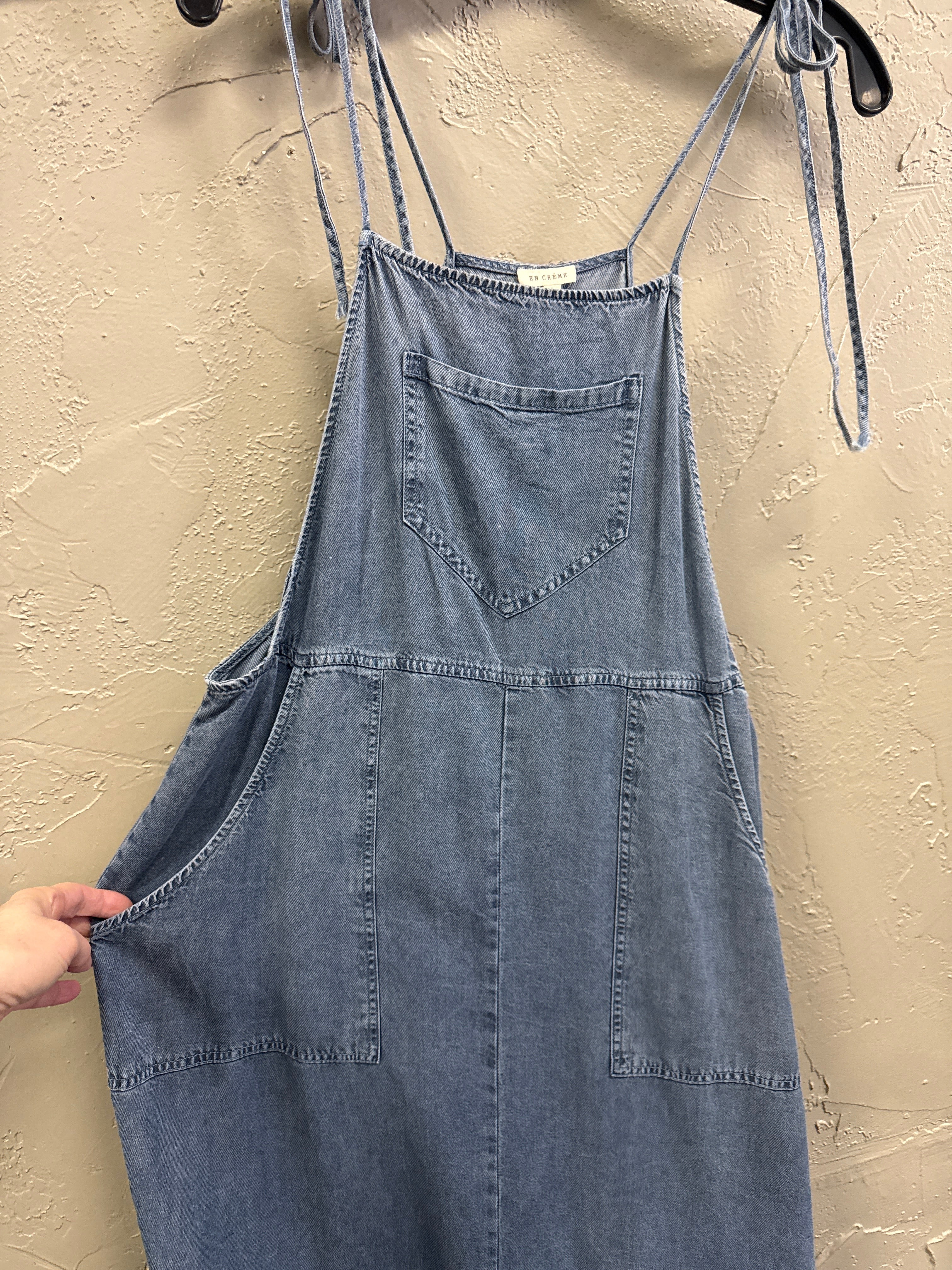 En Creme Denim Look Dress (org$70)