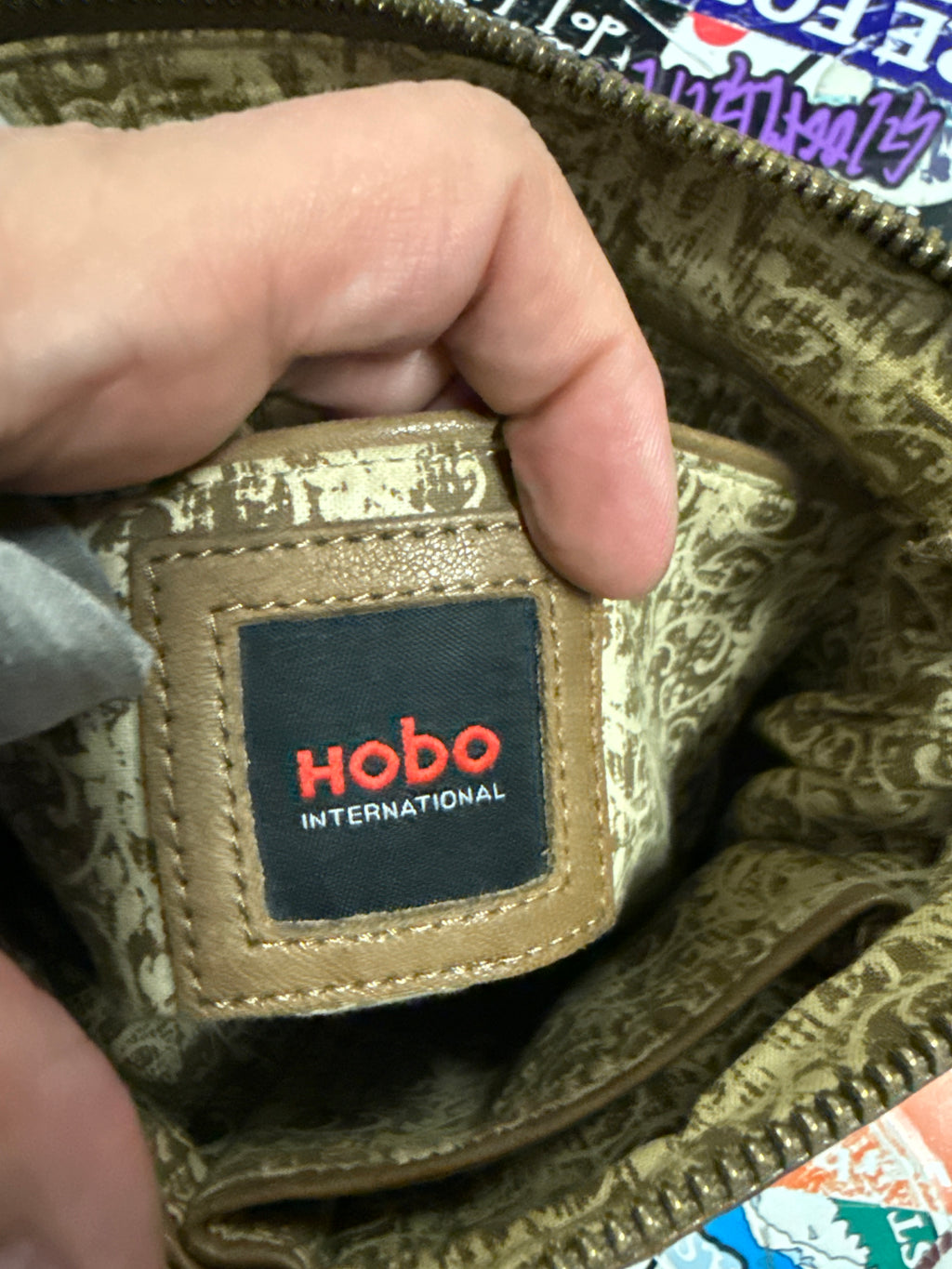 HOBO LEATHER SHOULDER BAG