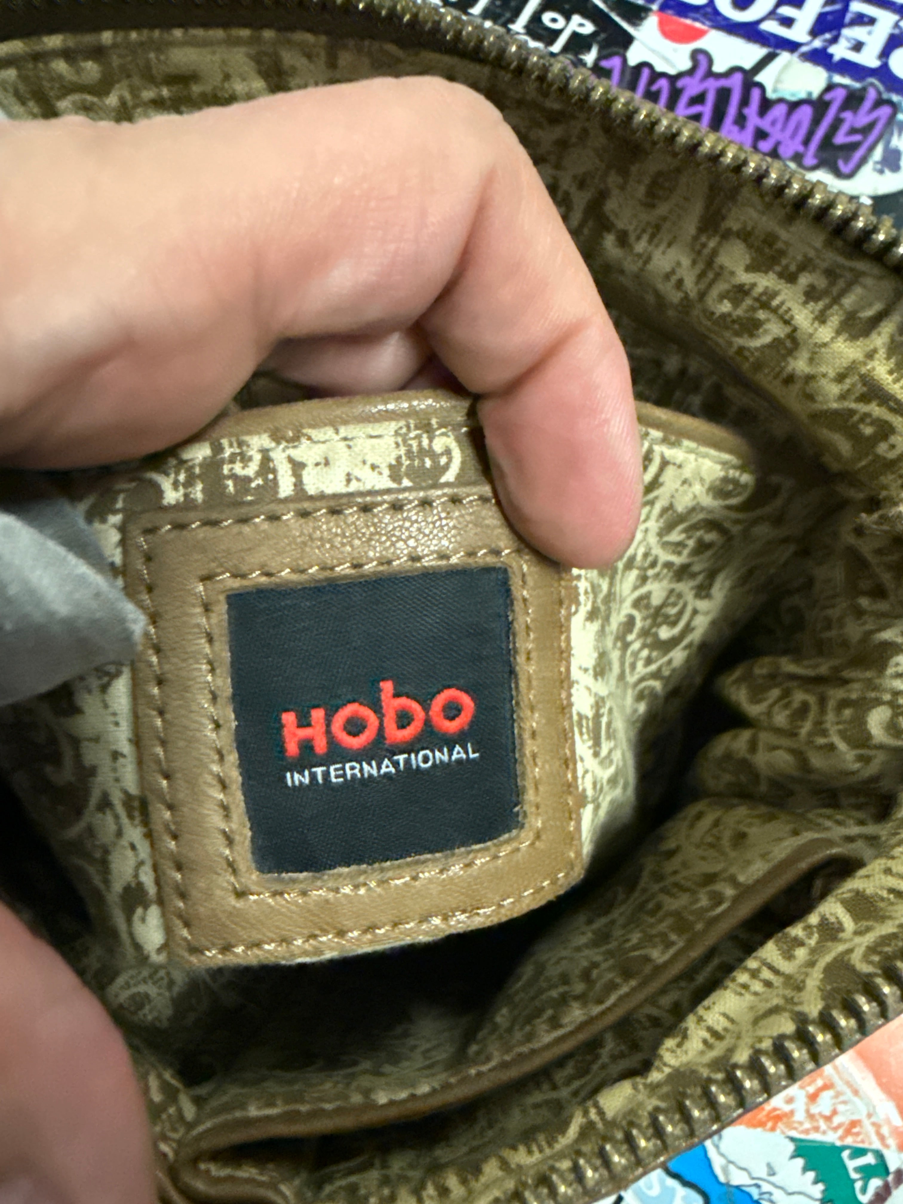 HOBO LEATHER SHOULDER BAG