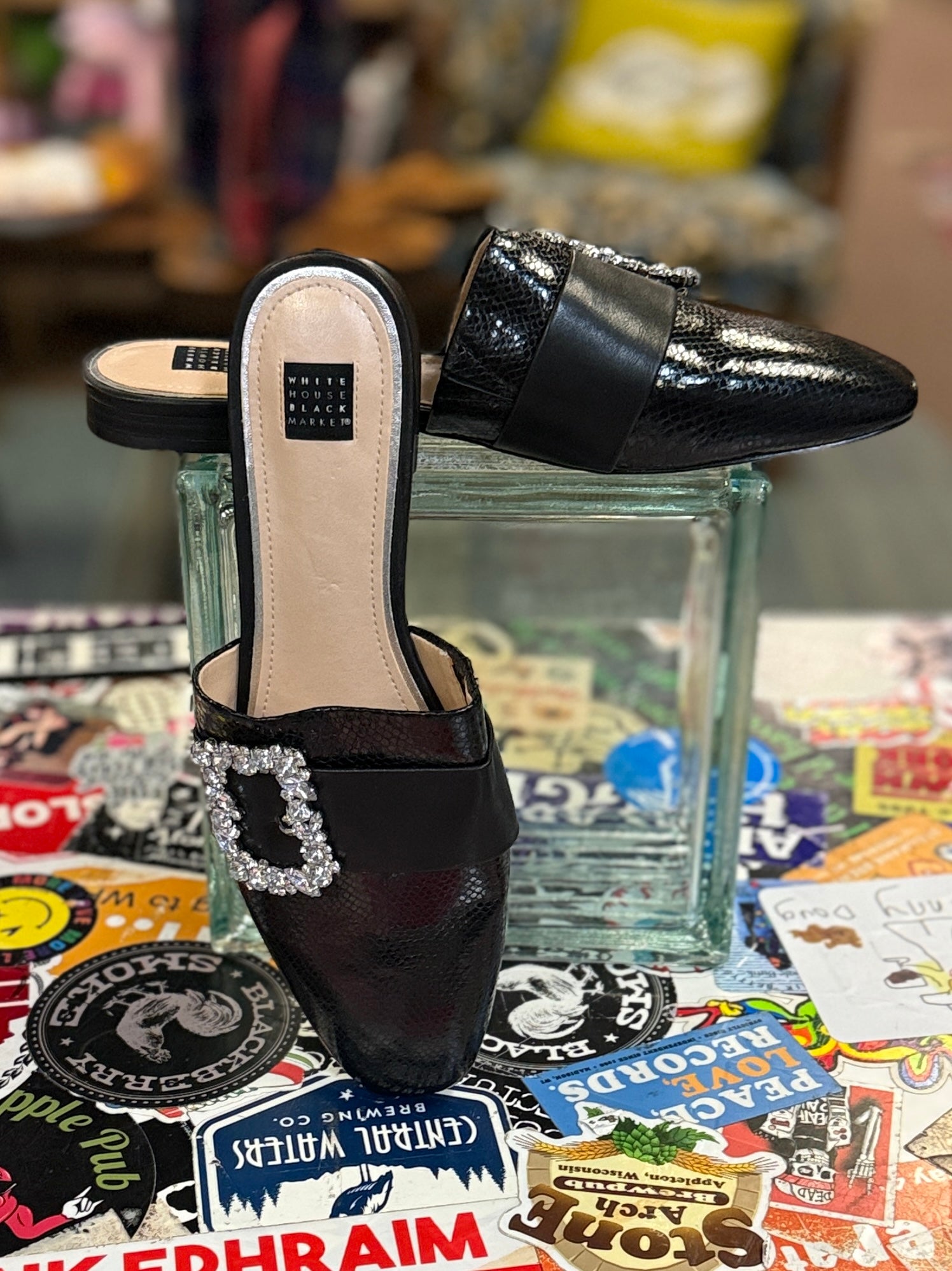 NWOT WHBM JEWELED SLIDES (org$150)