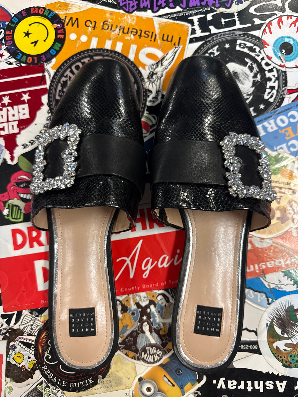 NWOT WHBM JEWELED SLIDES (org$150)