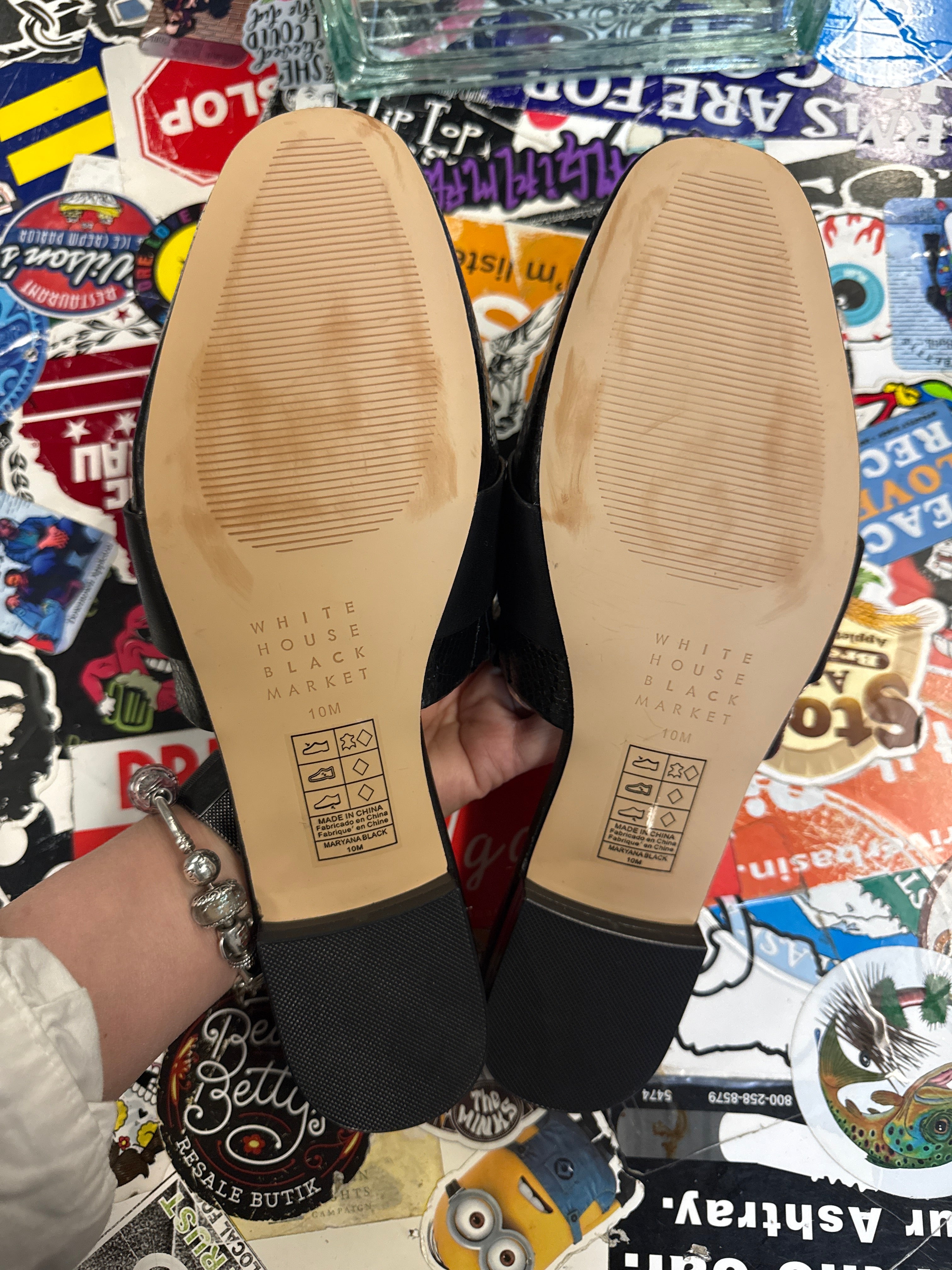 NWOT WHBM JEWELED SLIDES (org$150)