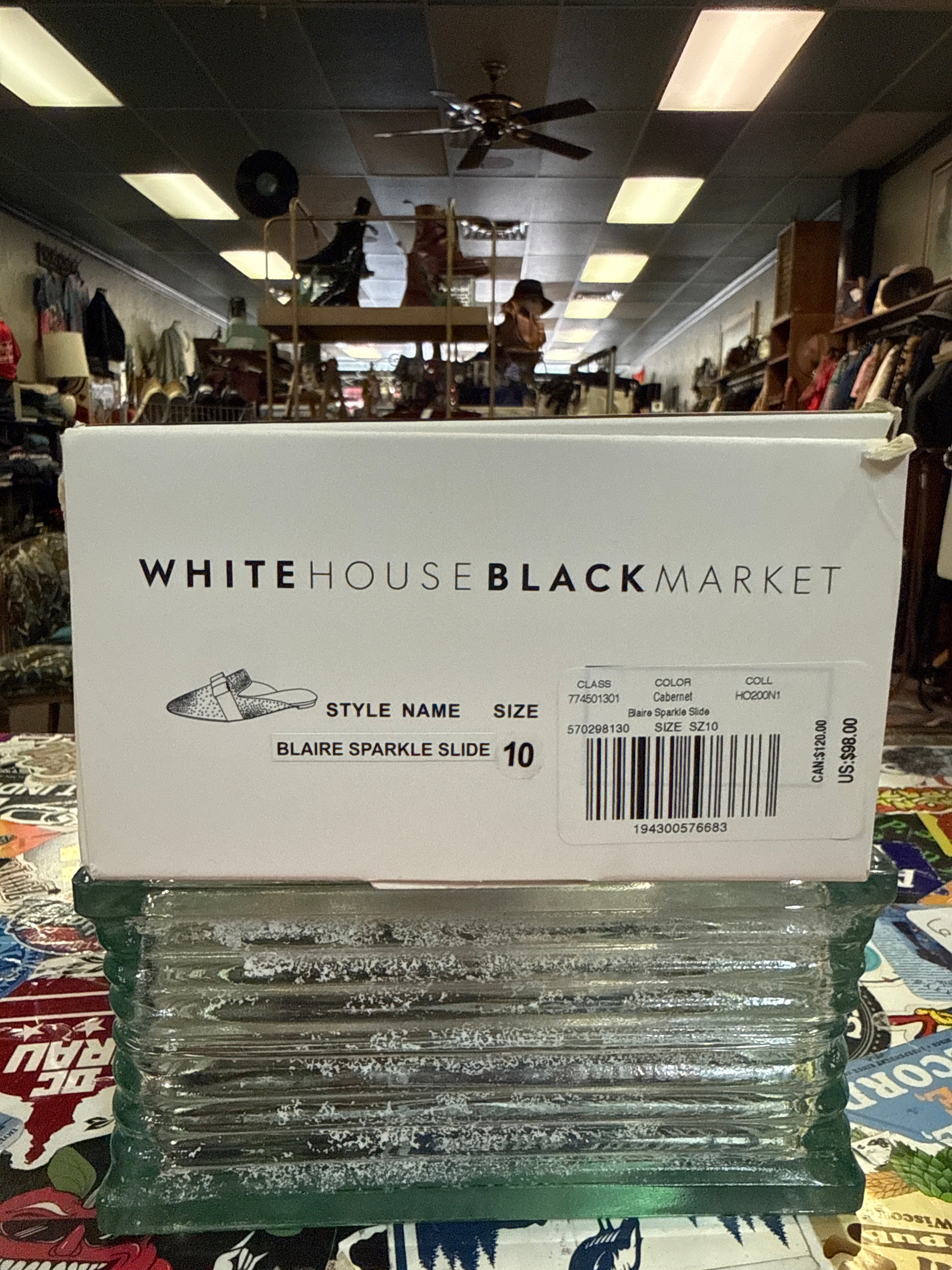 NIB WHBM BLAIRE SPARKLE SLIDE (org$98)