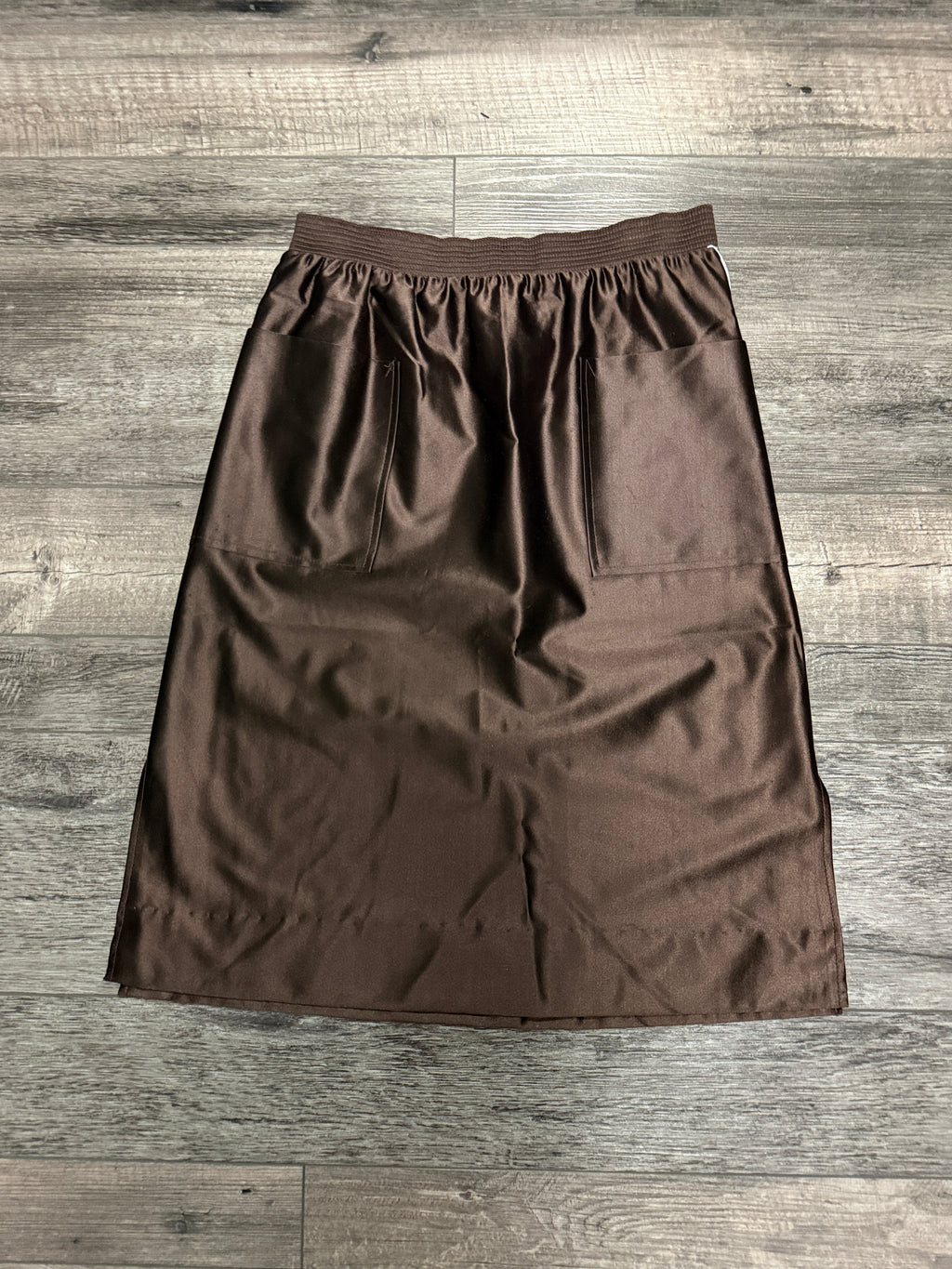 NOS IMAGES SATIN LOOK MIDI-SKIRT