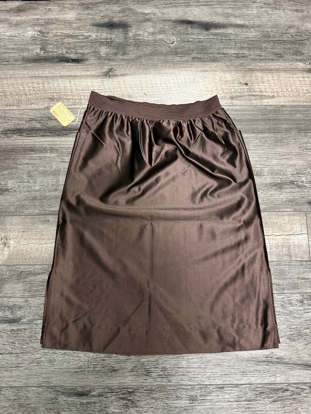 NOS IMAGES SATIN LOOK MIDI-SKIRT