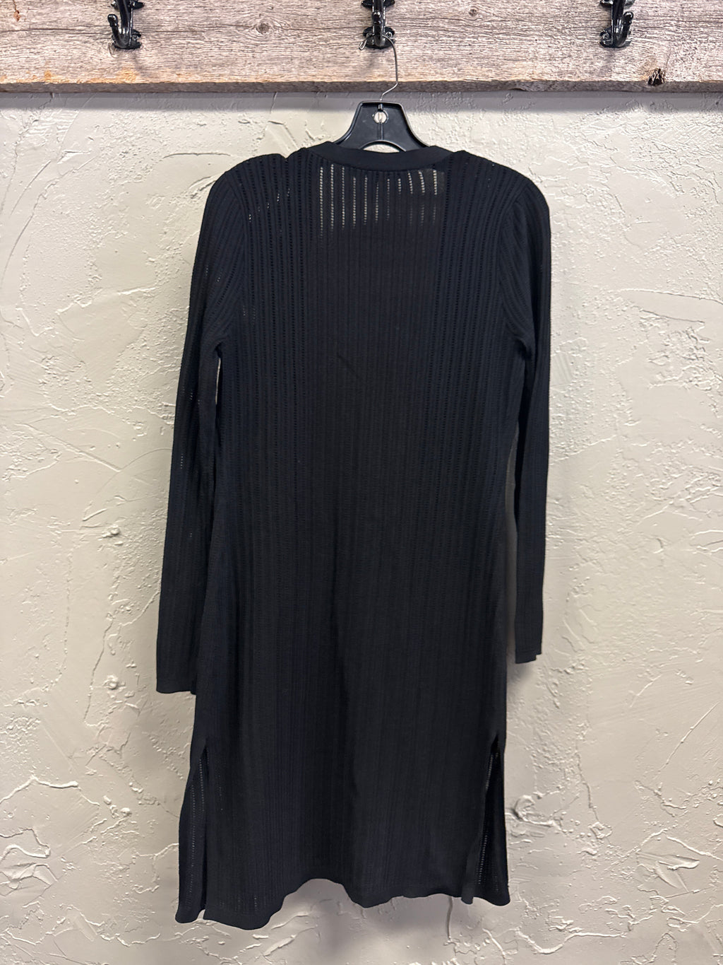 WHBM LONGLINE BLACK CARDI (org$99)