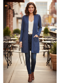 WHBM BLUE OPEN FRONT CARDI (org$120)