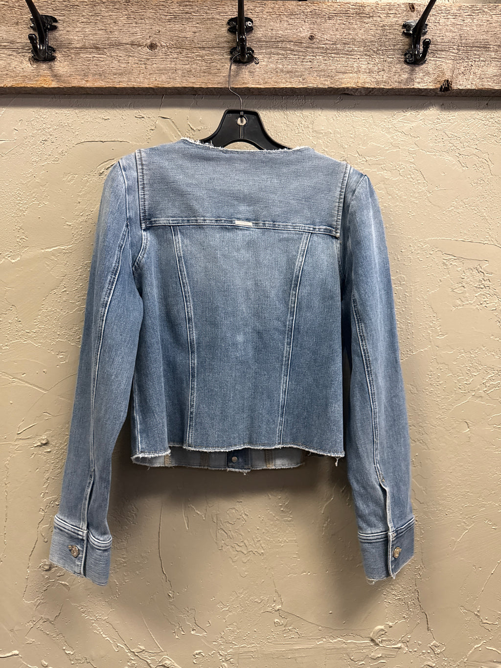 NWT WHBM CROP DENIM JACKET (org$150)