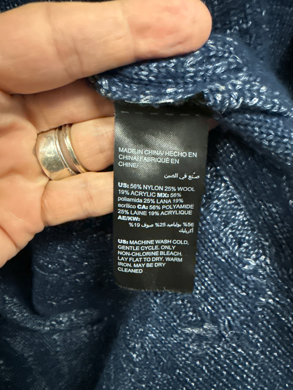 WHBM BLUE OPEN FRONT CARDI (org$120)