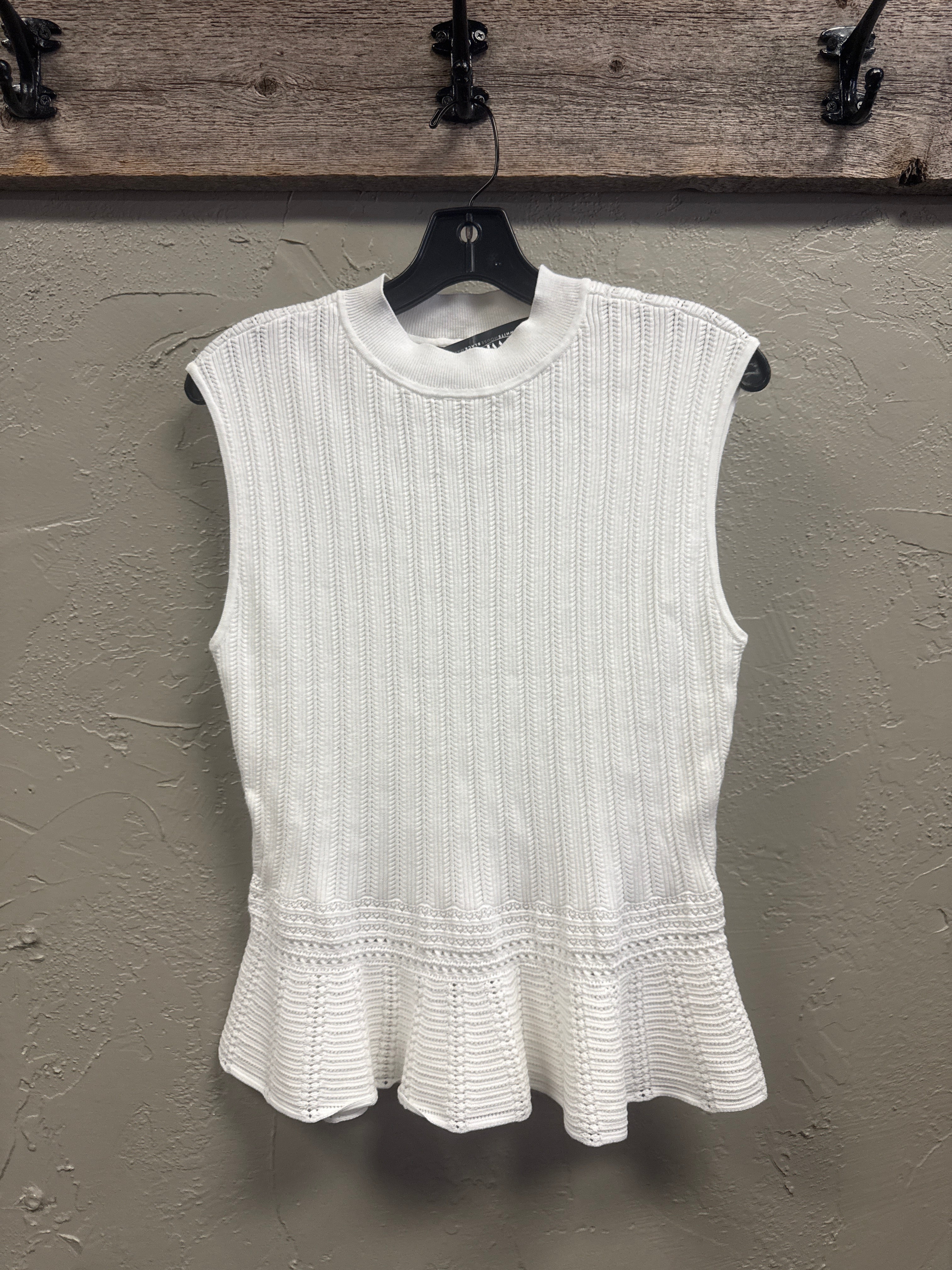 NWT WHBM MOCK NECK PEPLUM TOP (org$89)