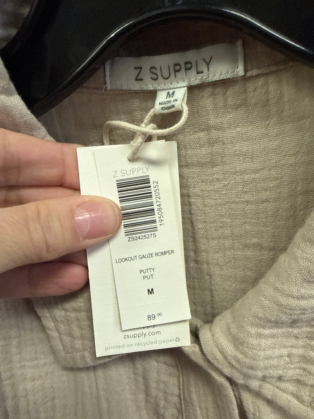 NWT Z Supply Gauze Romper (org$89)
