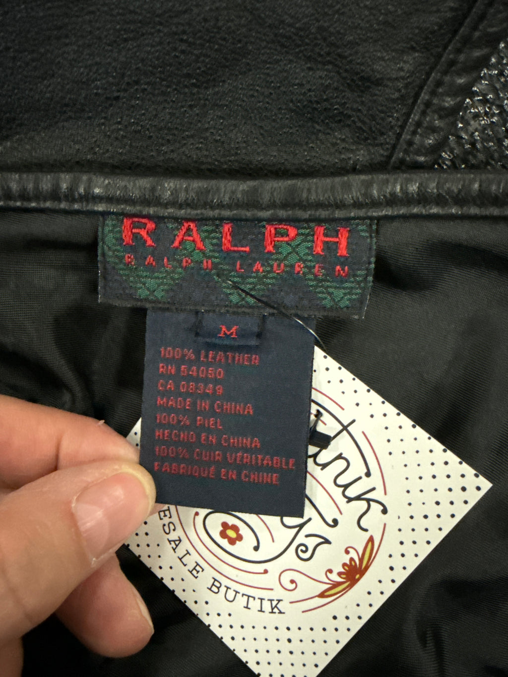 VTG RALPH LAUREN LEATHER HALTER