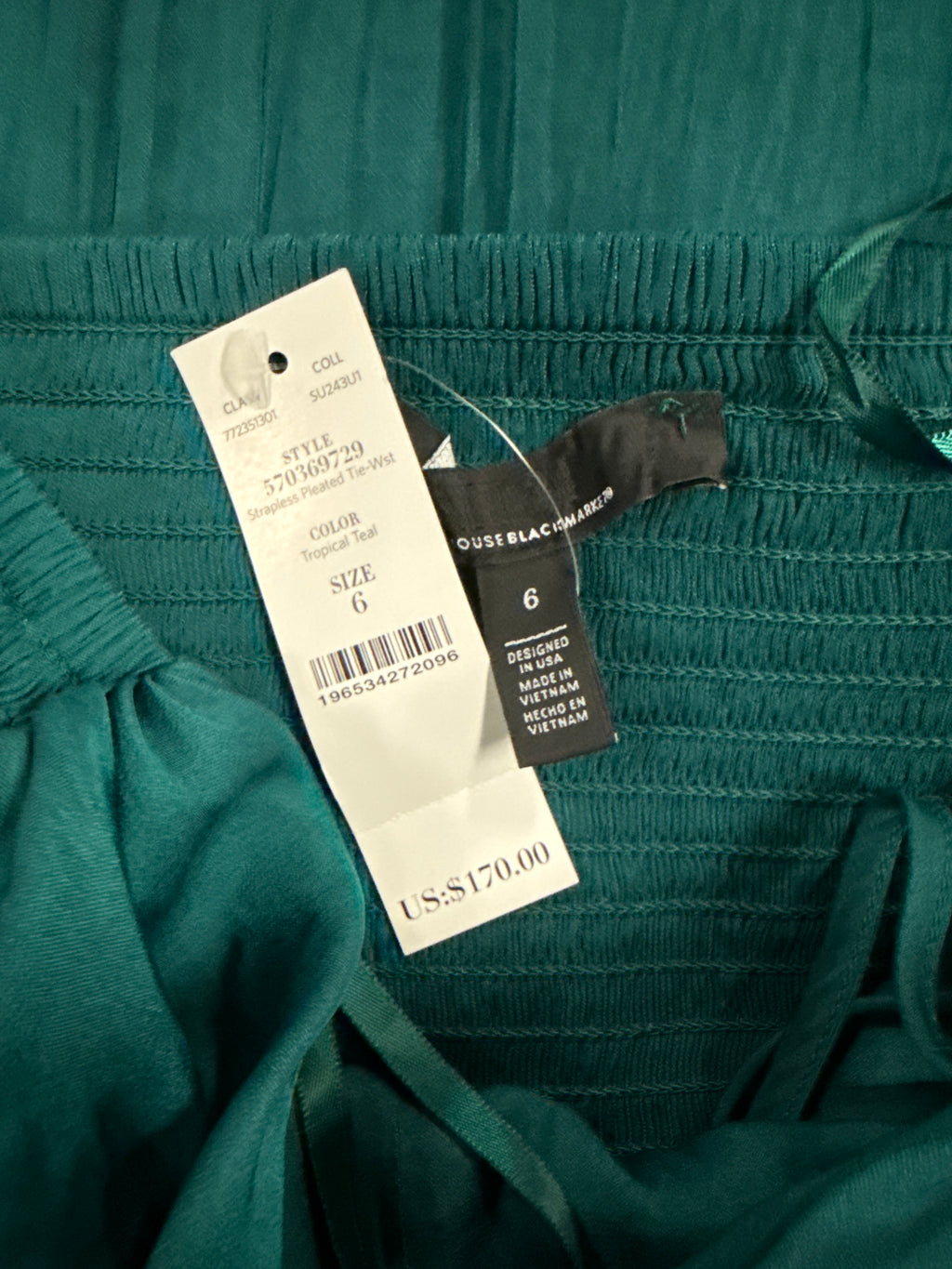 NWT WHBM STRAPLESS DRESS (org$170)