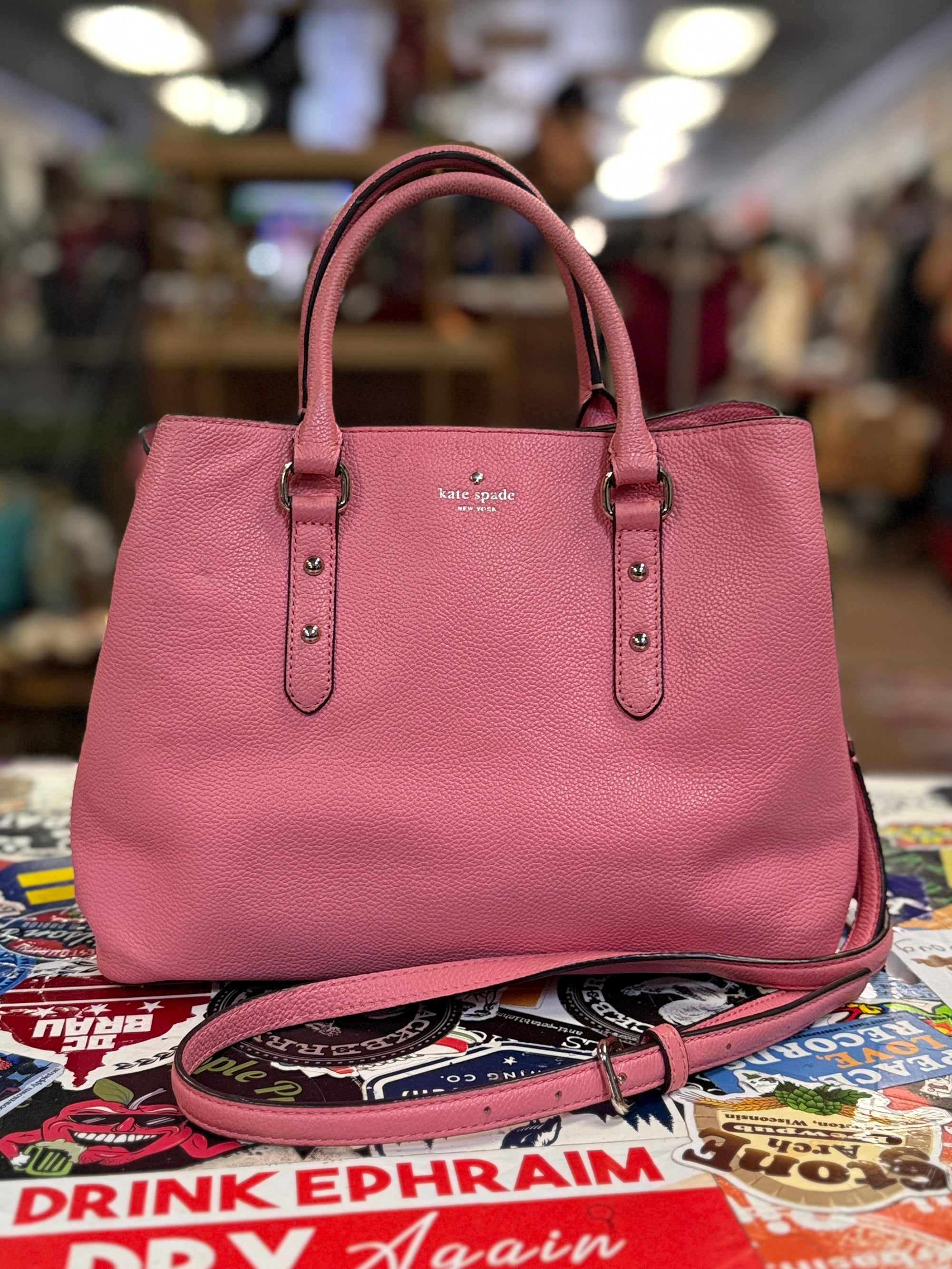 KATE SPADE LEATHER SATCHEL (org$379)