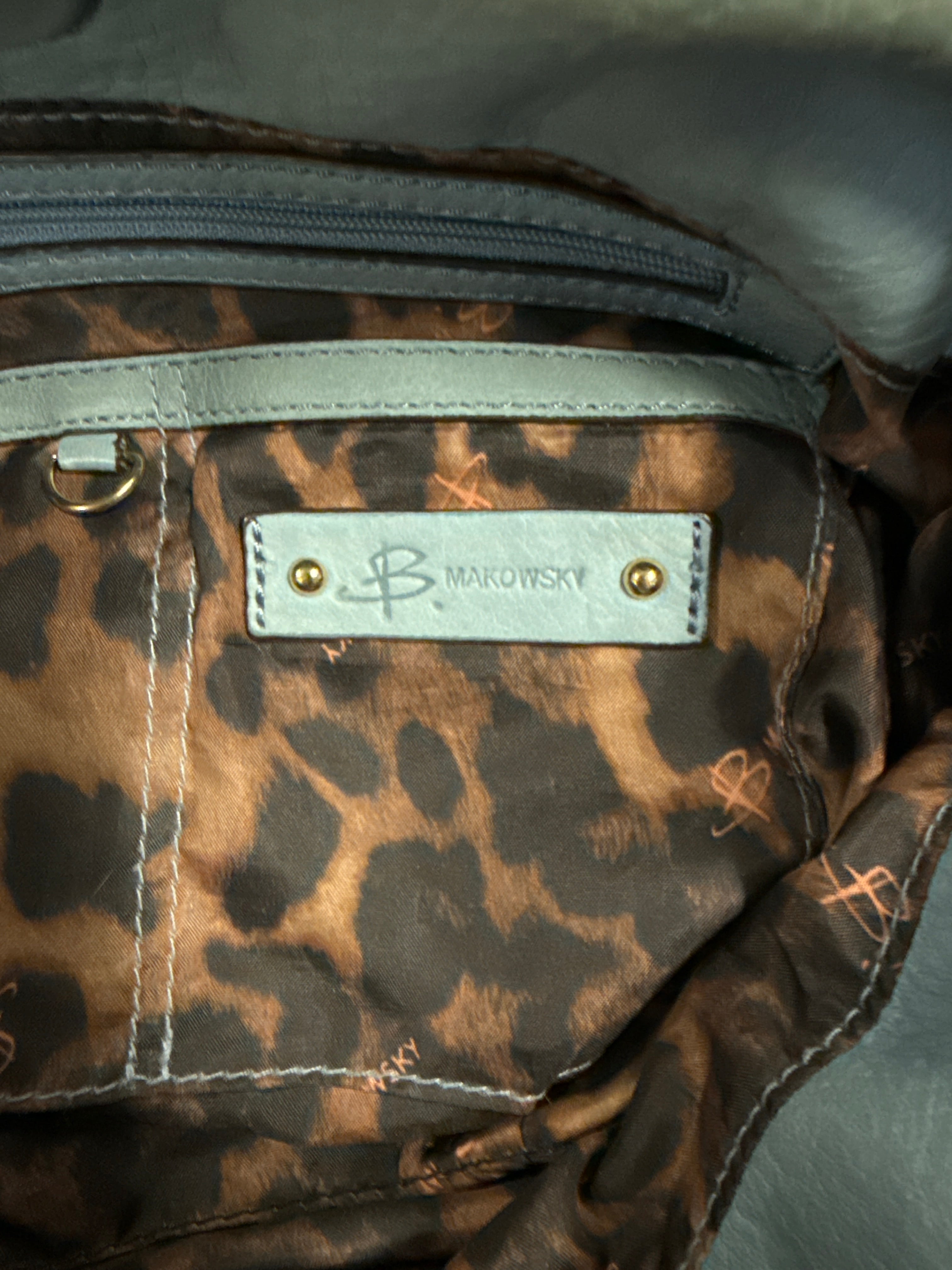 B MAKOWSKY POWDER BLUE HOBO