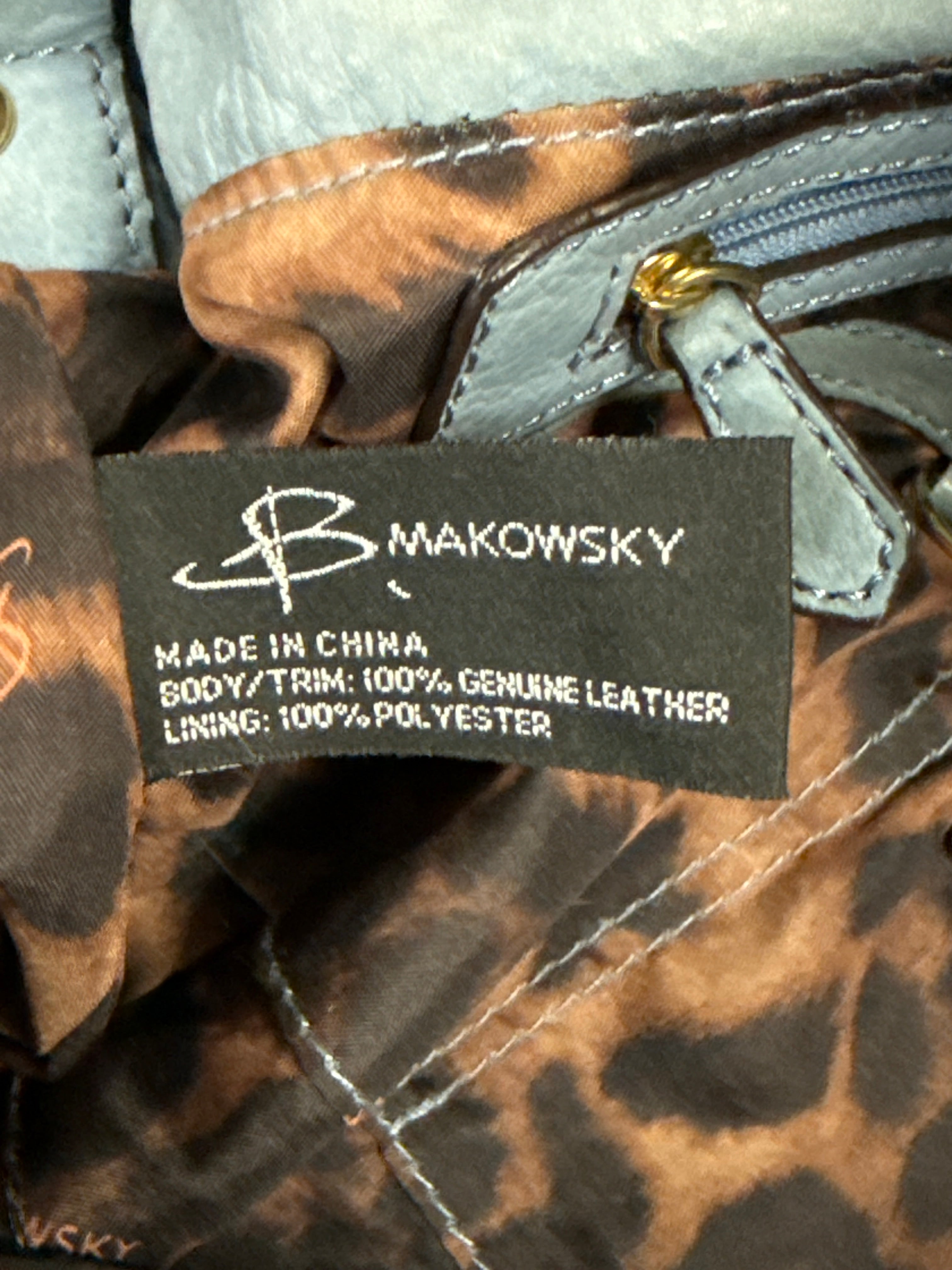 B MAKOWSKY POWDER BLUE HOBO