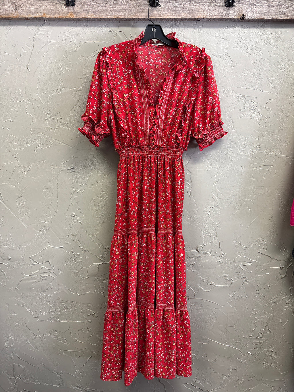 MAX STUDIO FLORAL TIERED DRESS (org$148)