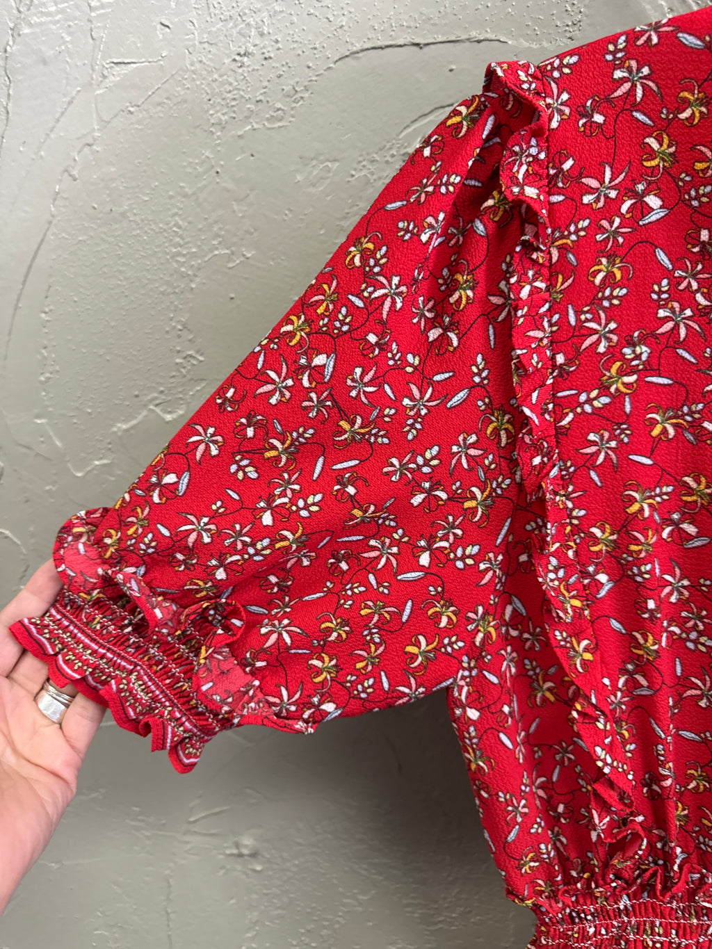MAX STUDIO FLORAL TIERED DRESS (org$148)