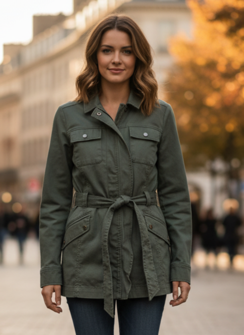 WHBM BELTED UTILITY JACKET (org$150)