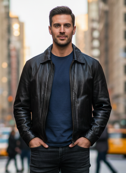 VTG 80's MEMBERS ONLY LEATHER BOMBER