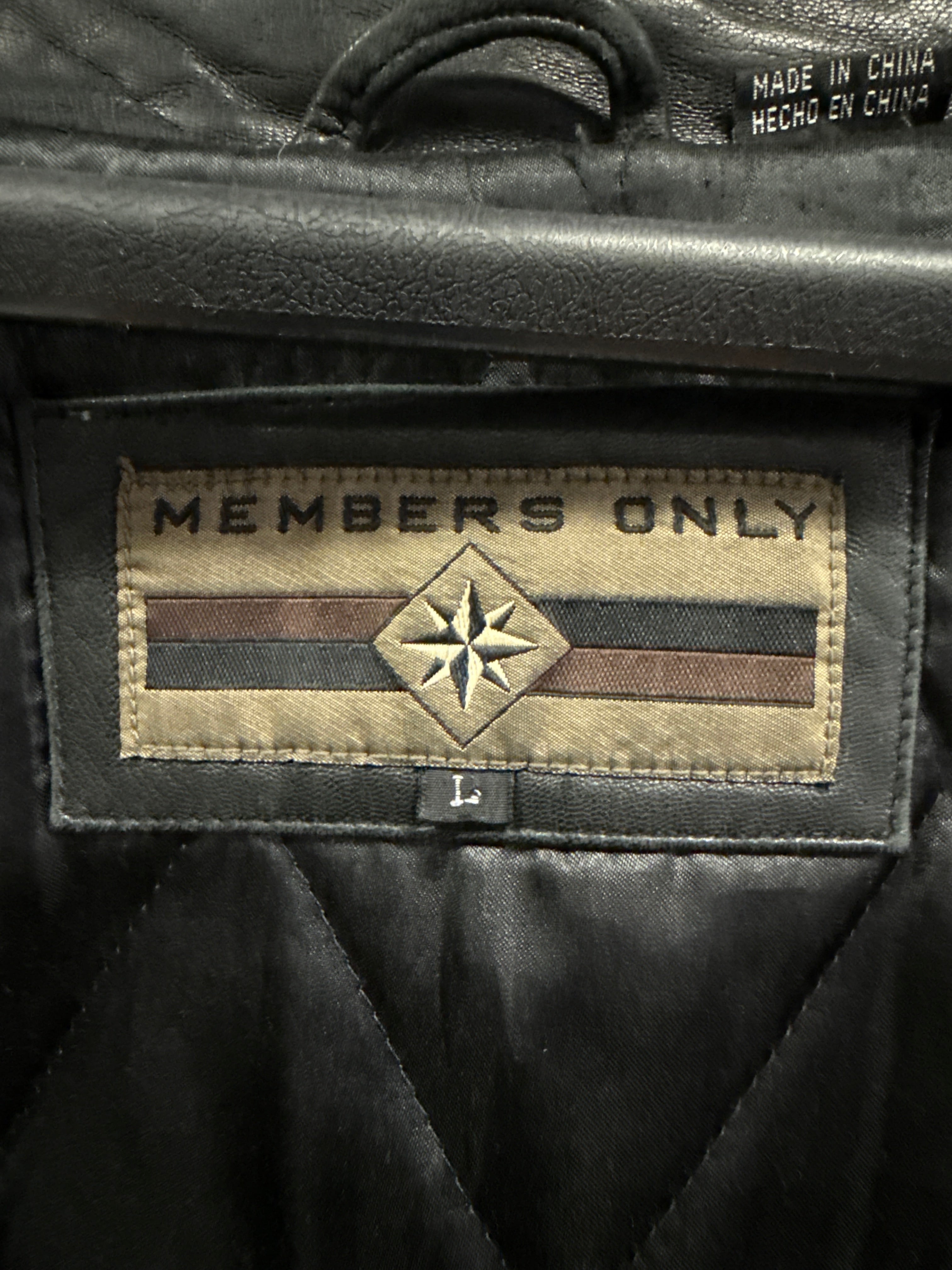 VTG 80's MEMBERS ONLY LEATHER BOMBER