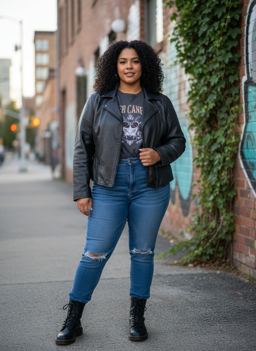 VTG LADIES HUDSON BIKER JACKET