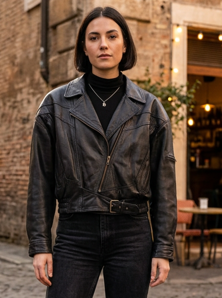 VTG 80's/90's LADIES LEATHER JACKET