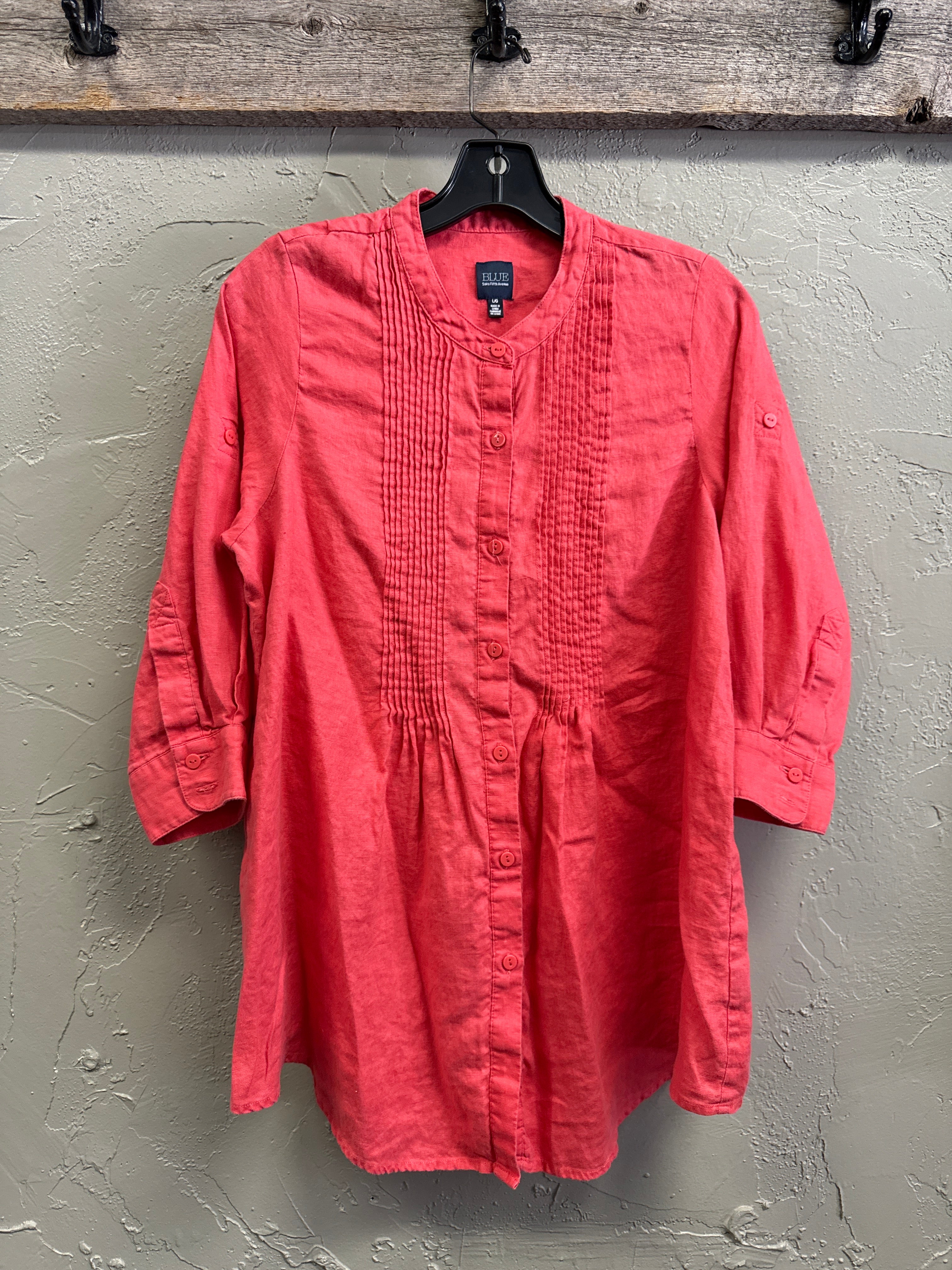 BLUE LINEN TUNIC (org$160)