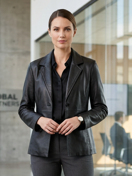 PELLE STUDIO LEATHER BLAZER