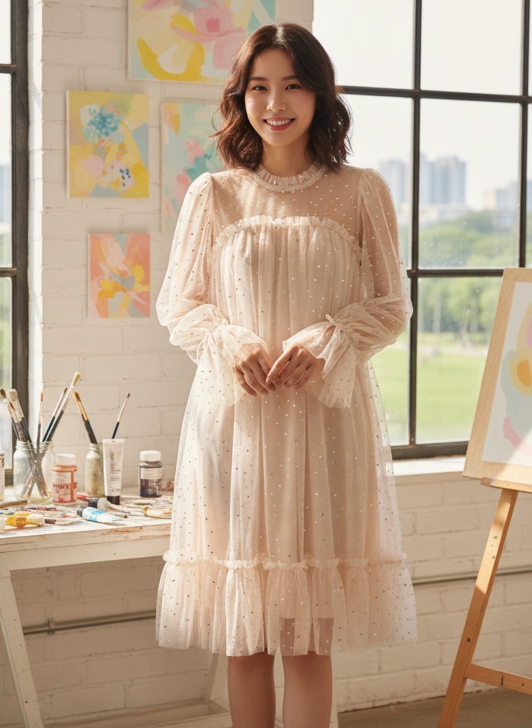 TULLE BABYDOLL DRESS