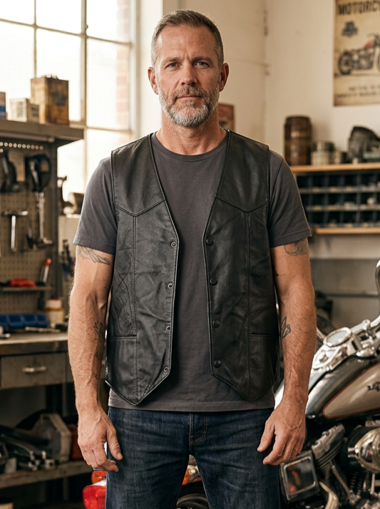 NWT STEER BRAND LEATHER VEST