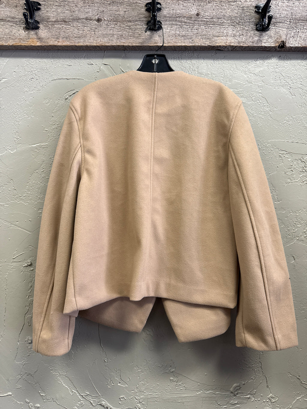 FELTED SHAWL-COLLAR OPEN JACKET