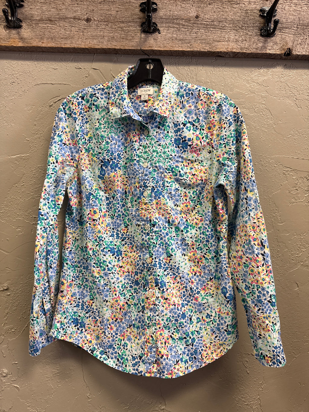 J CREW FLORAL BUTTON UP