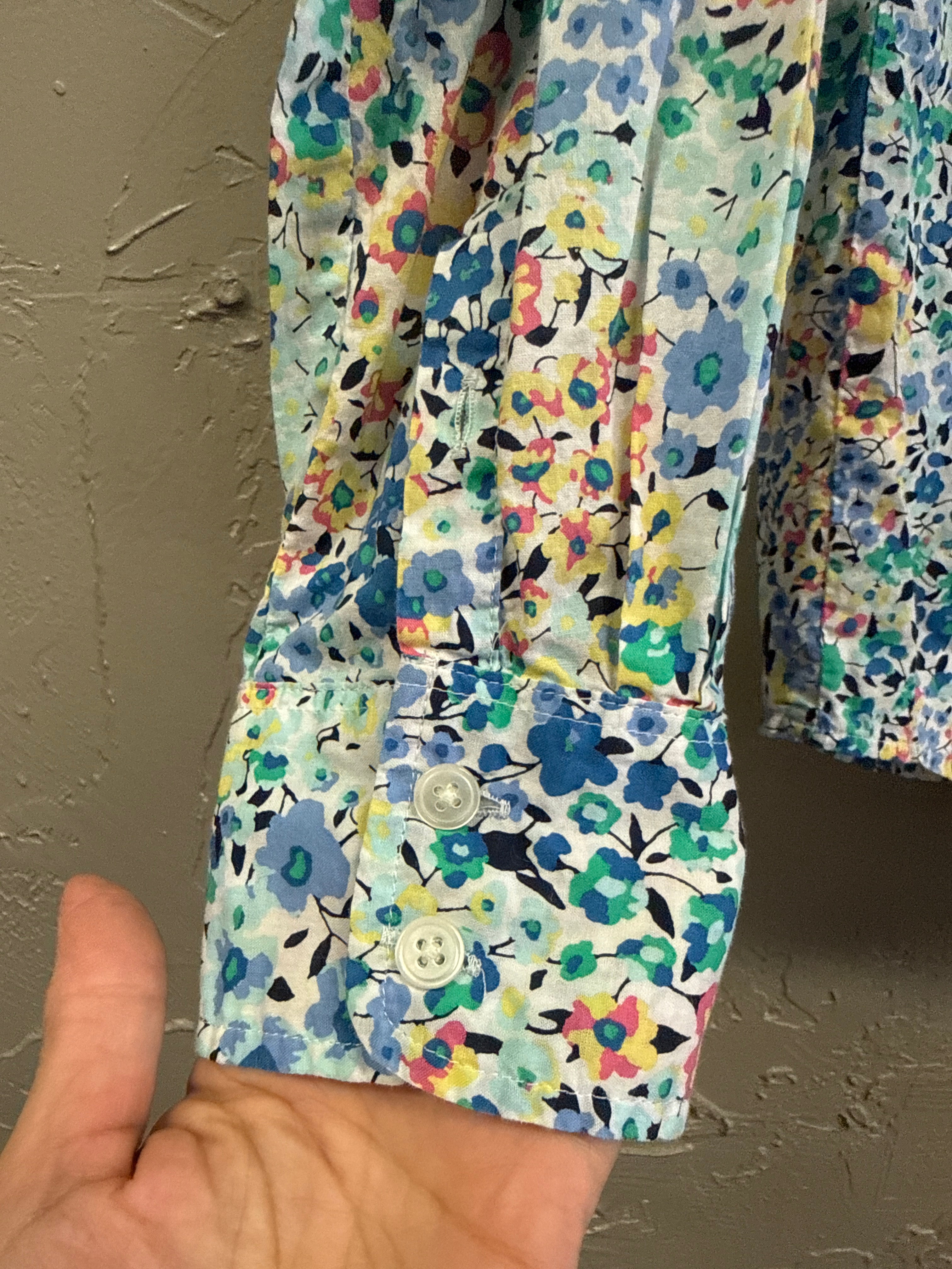 J CREW FLORAL BUTTON UP