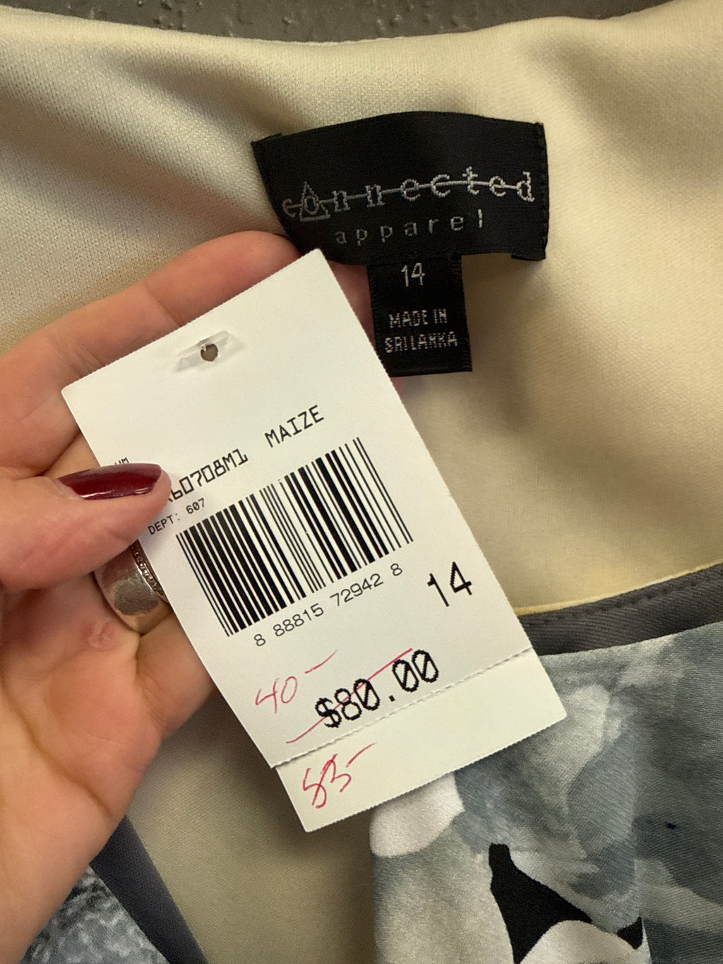 NWT CONNECTED APPAREL SHEATH DRESS (org$80)