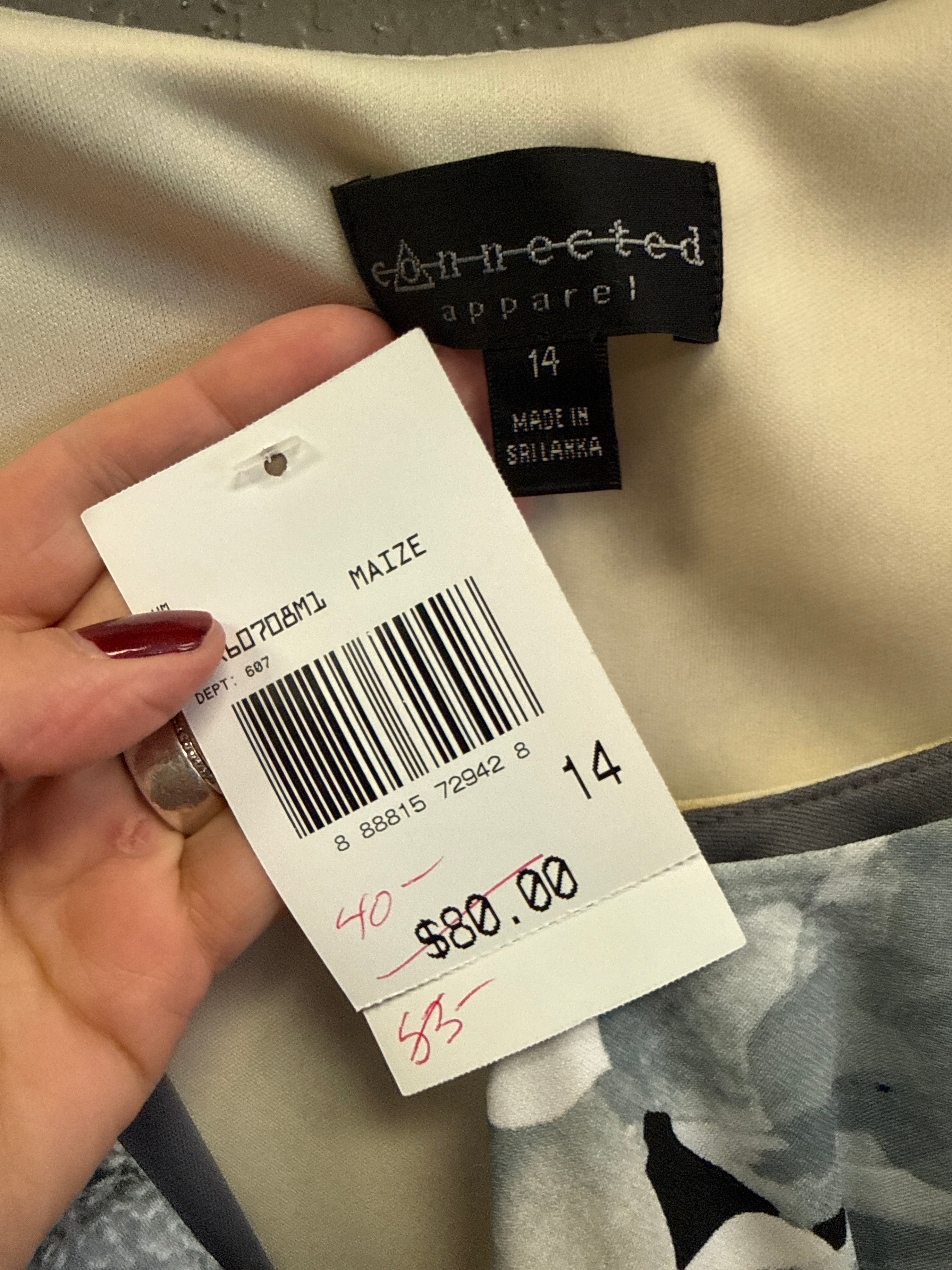 NWT CONNECTED APPAREL SHEATH DRESS (org$80)