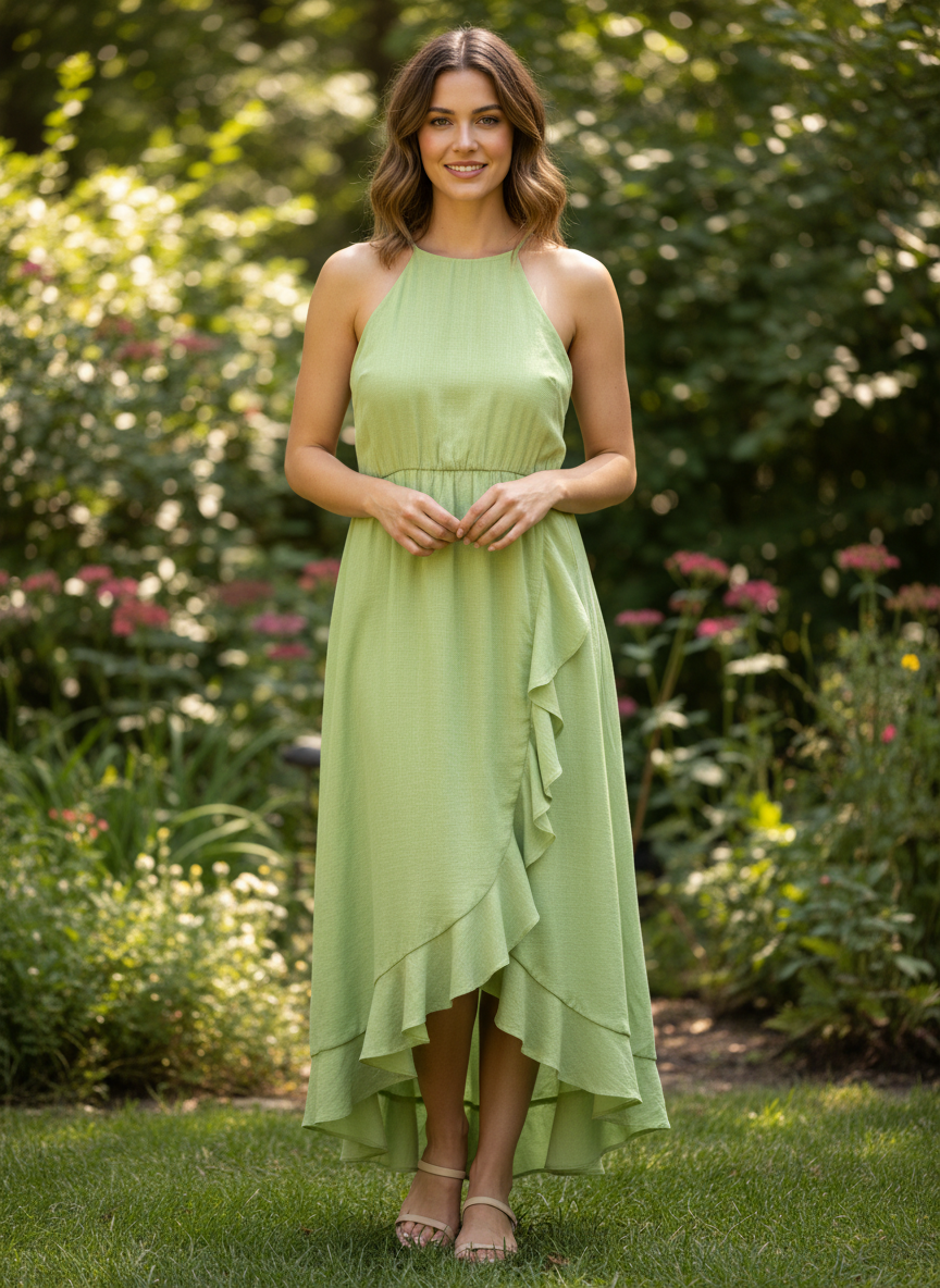 Lulus Ruffled Maxi Dress
