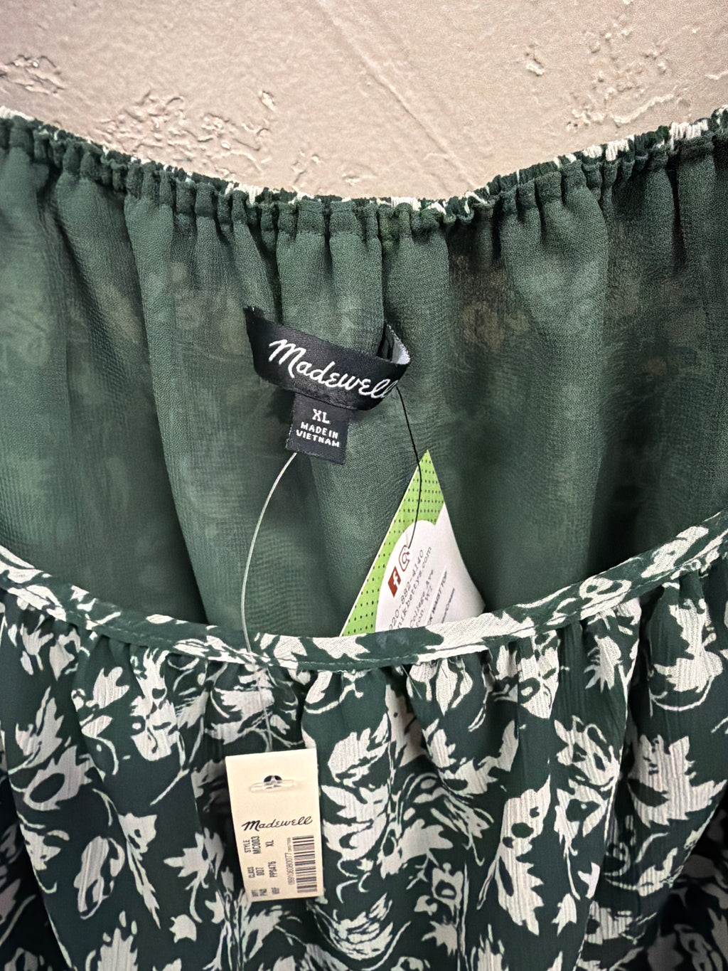 NWT MADEWELL SMOCK WAIST TOP (org$98)