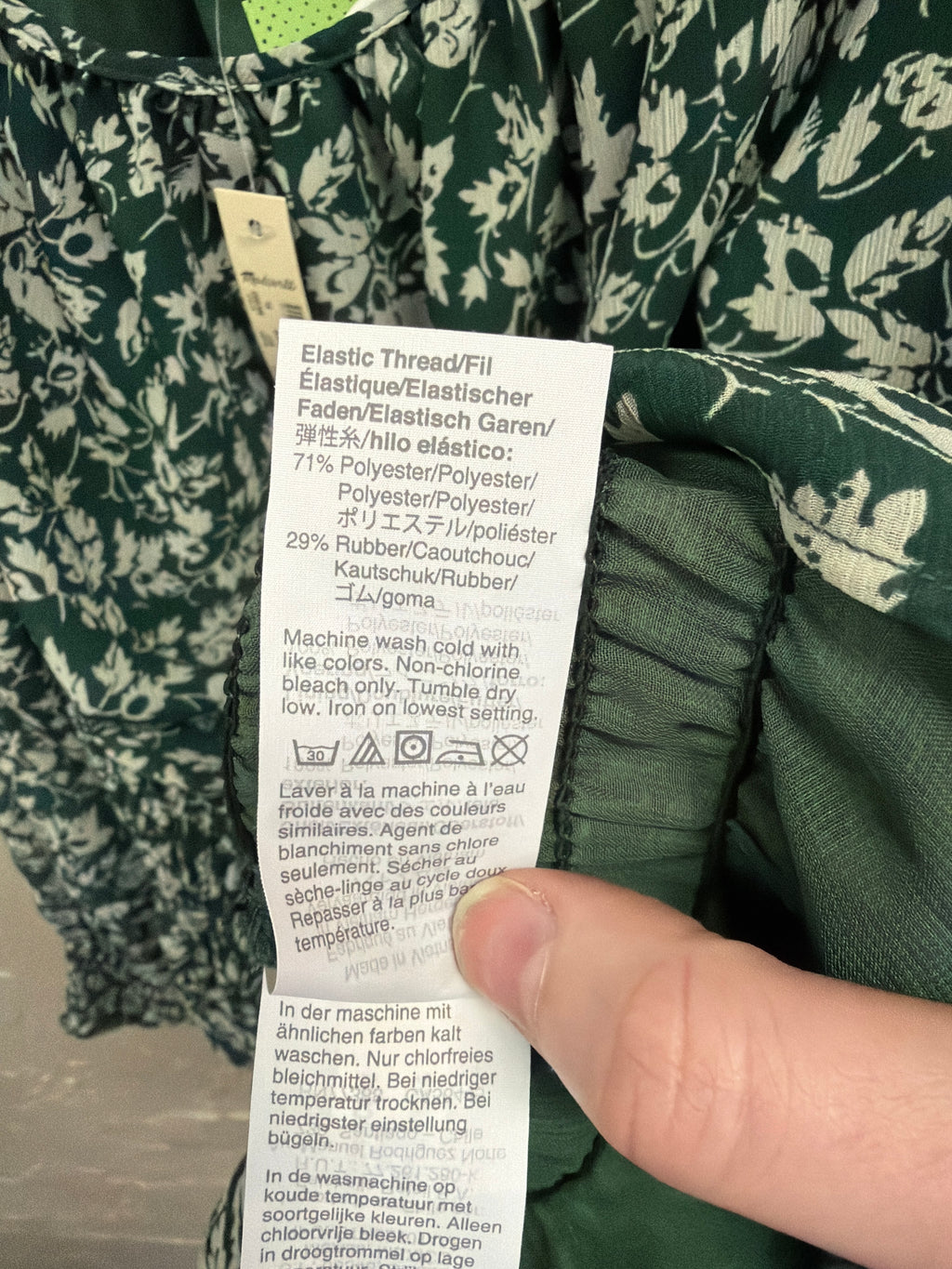 NWT MADEWELL SMOCK WAIST TOP (org$98)