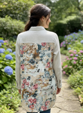 MYSTREE DUAL-PANEL FLORAL BACK TOP