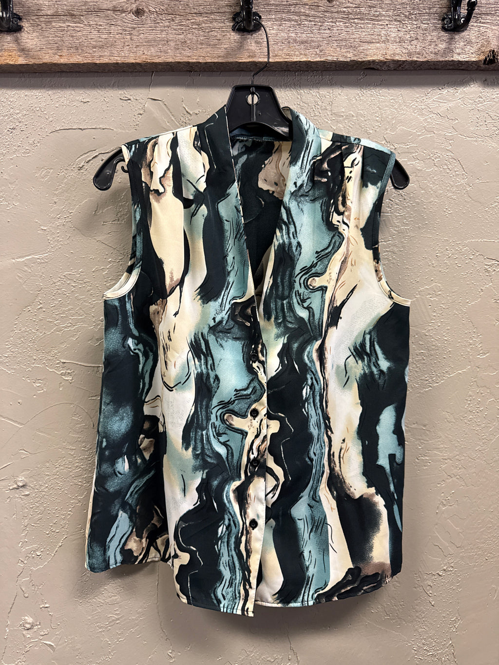 PRIVE MARBLE PRINT BLOUSE