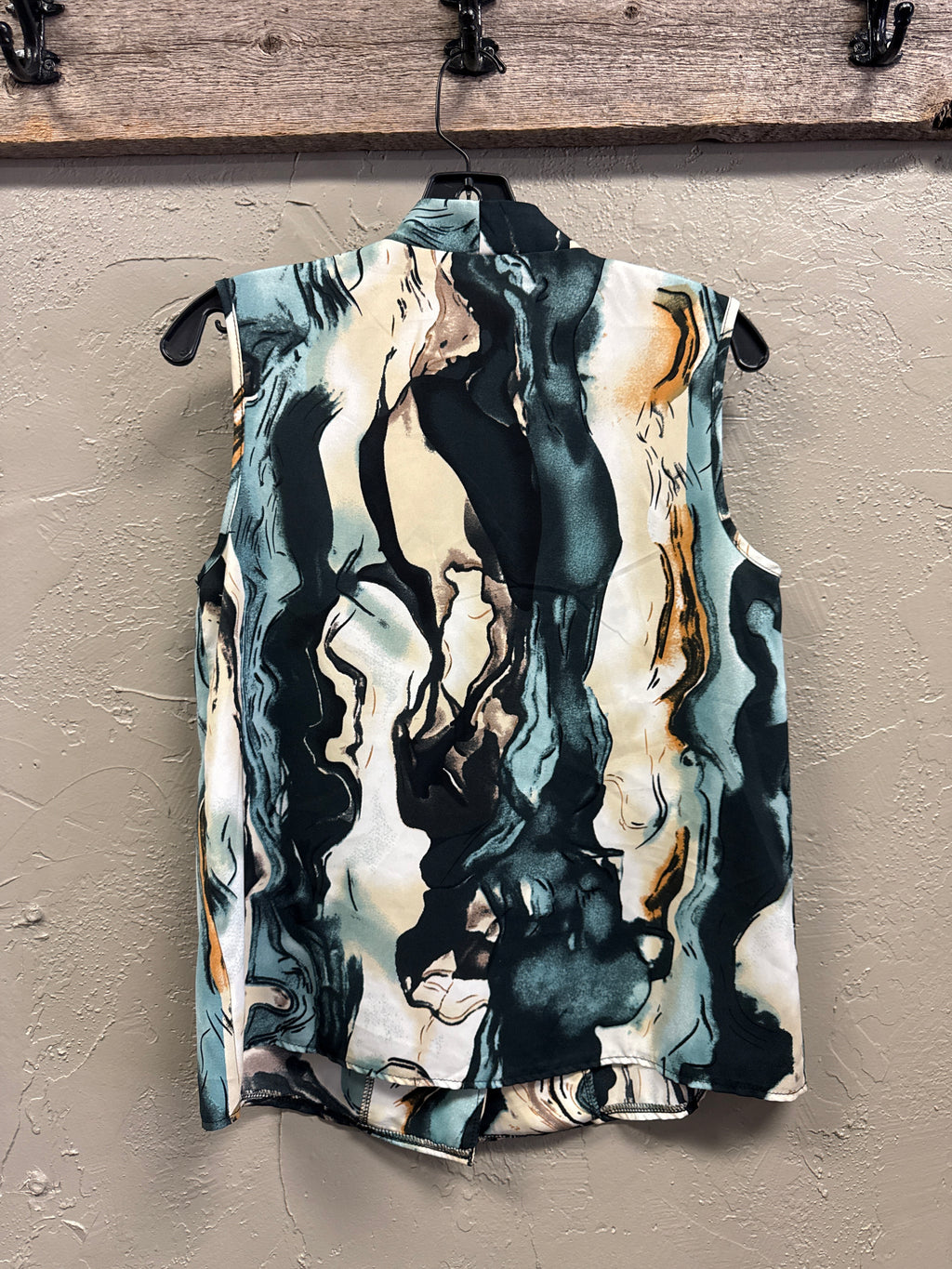PRIVE MARBLE PRINT BLOUSE