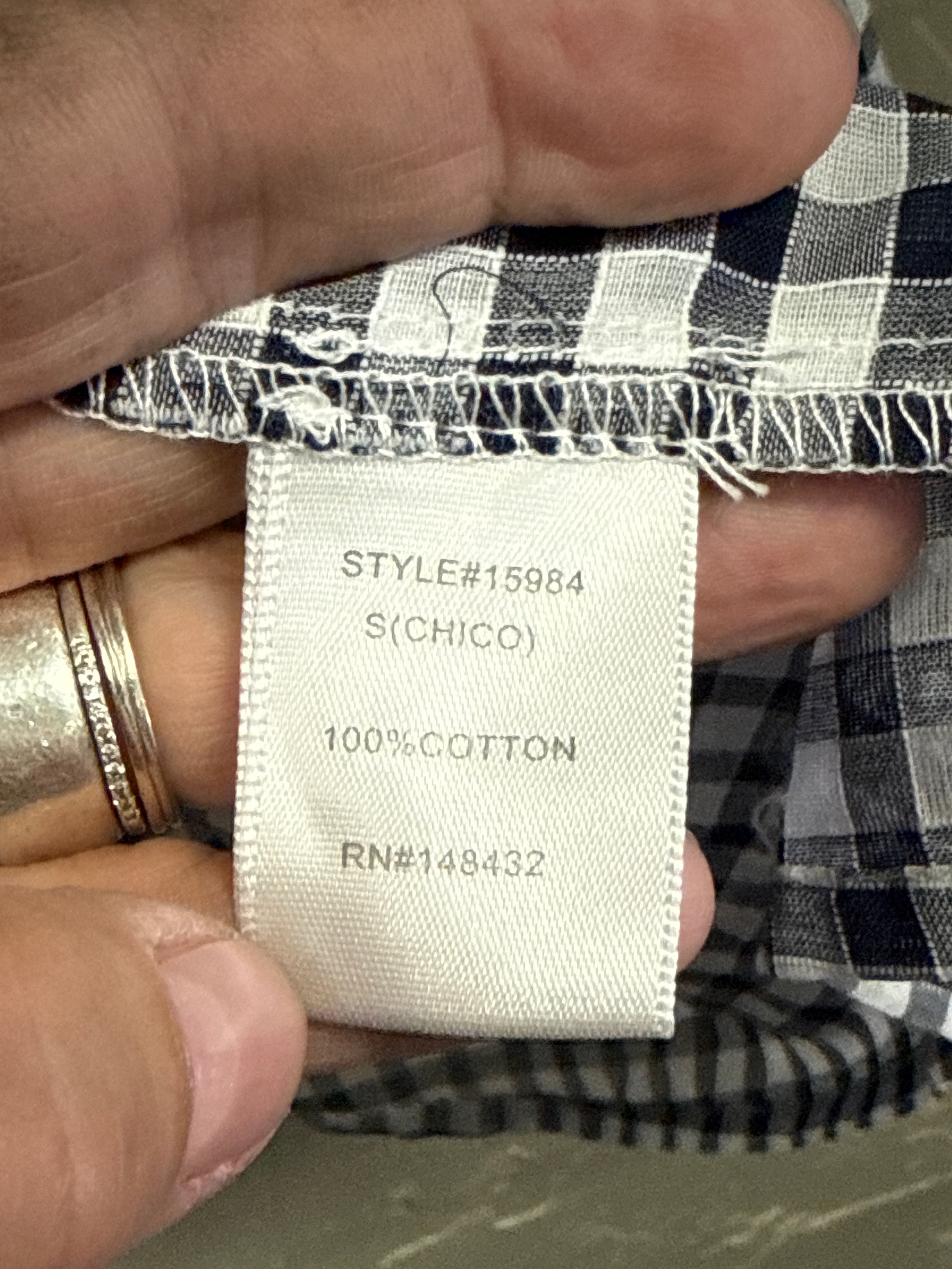 NWT GINGHAM BLOUSE (org$32)