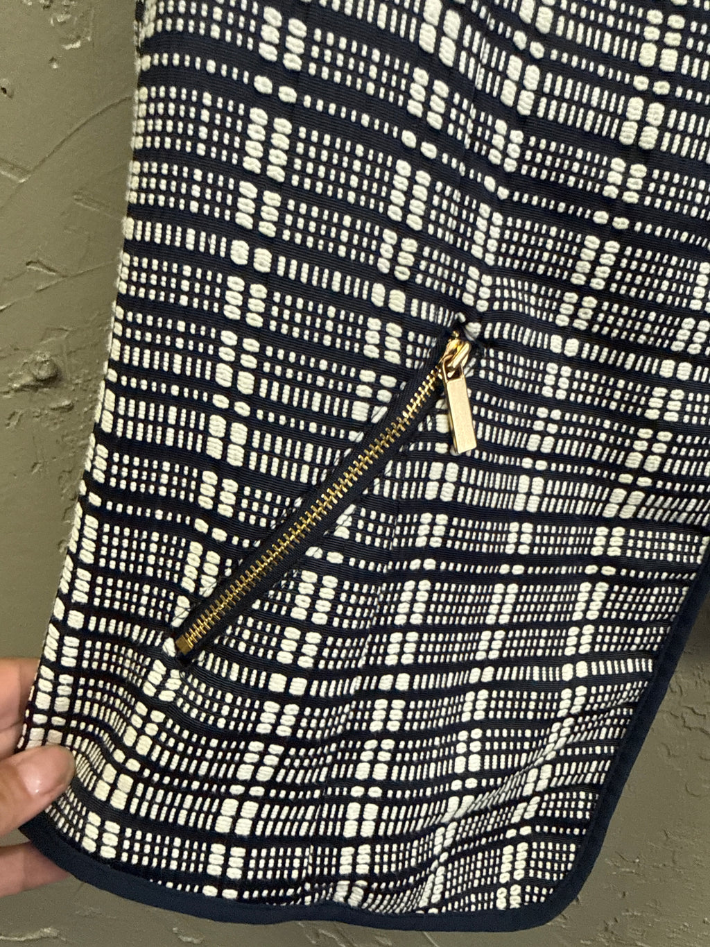 JNY PLAID ZIP-ACCENT BLAZER (org$120)