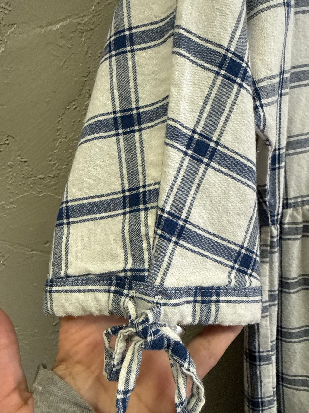 UMGEE EMBROIDERED PLAID TOP