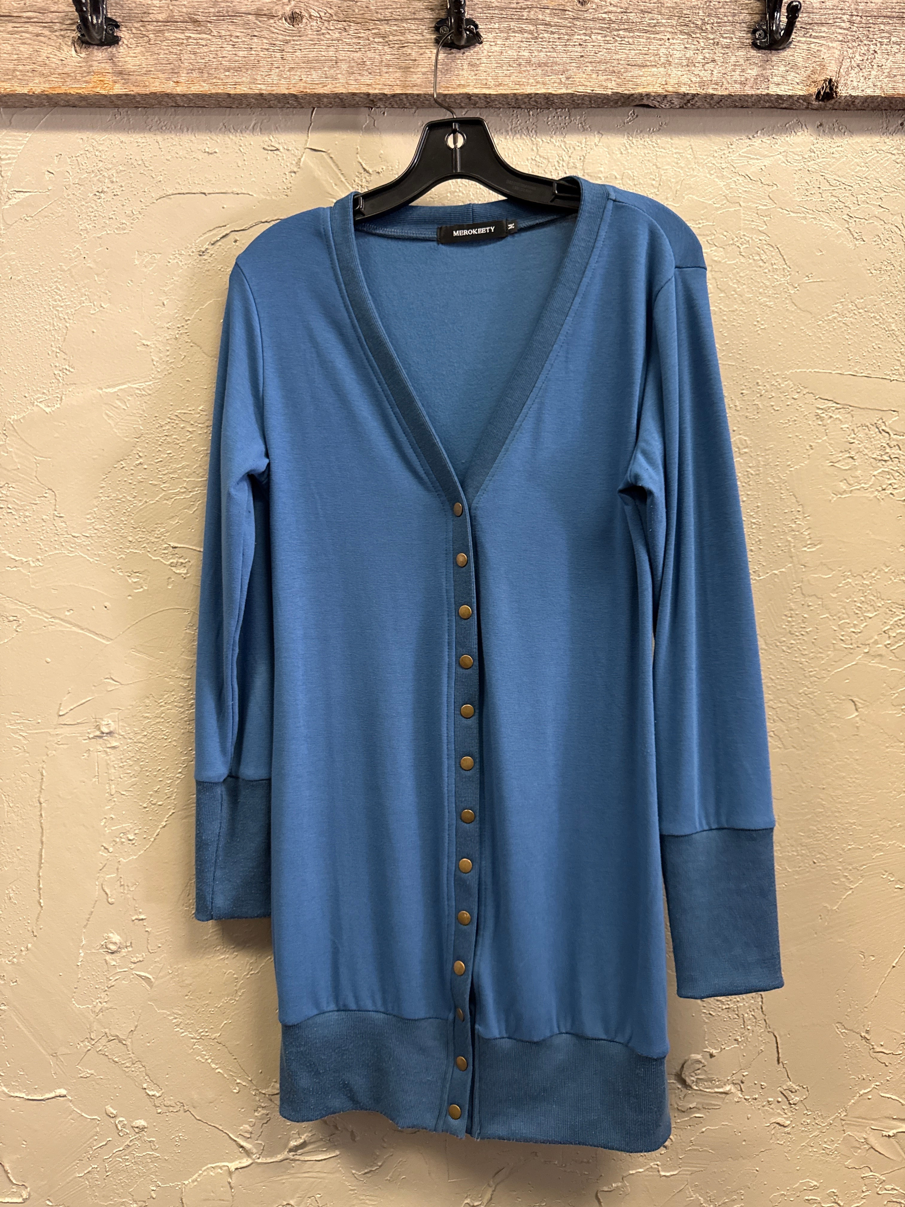 MEROKEETY SNAP FRONT CARDIGAN