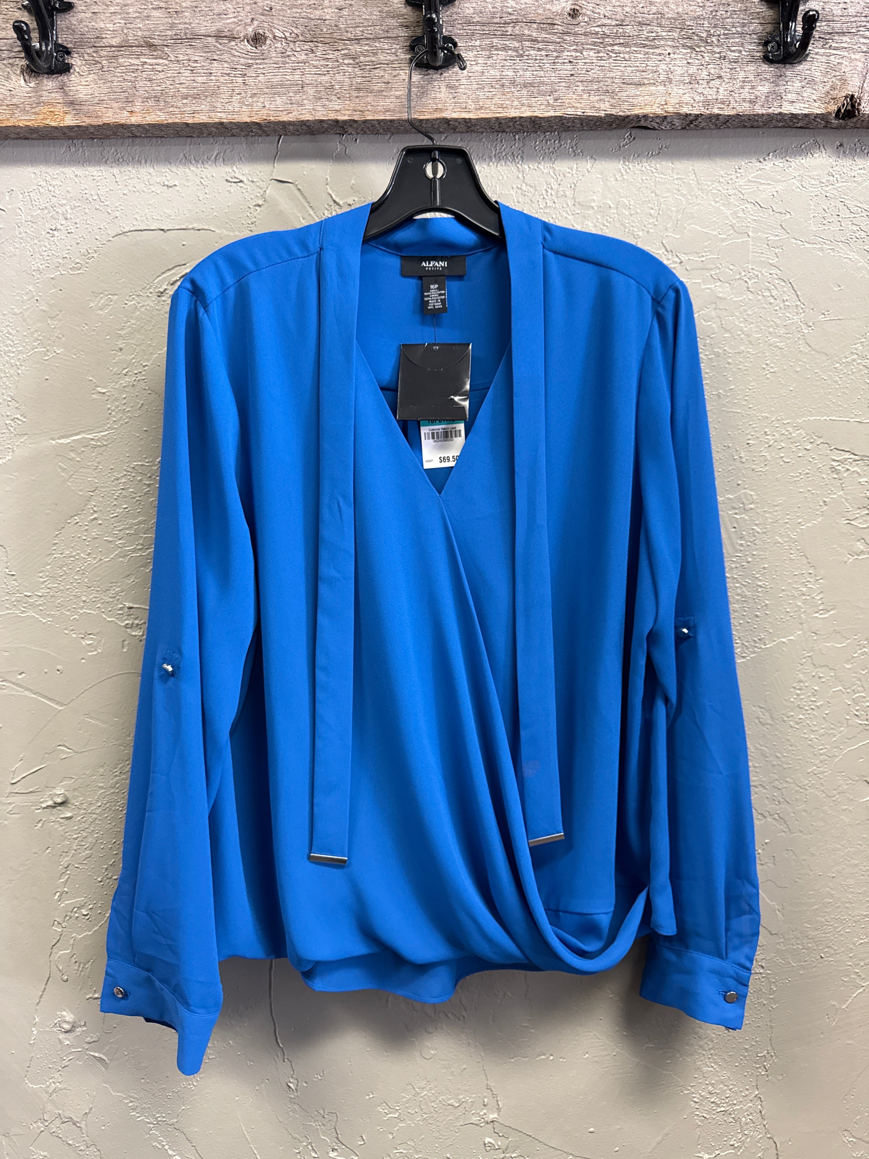 NWT ALFANI TIE-NECK BLOUSE (org$70)