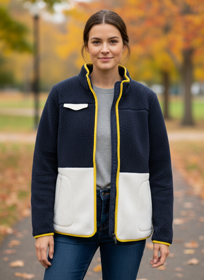 Talbots Colorblock Sherpa Jacket (org$108)